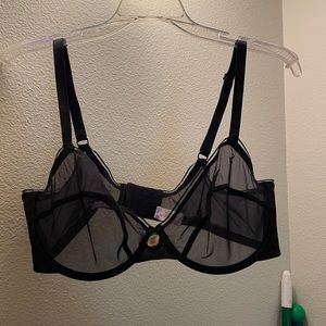 Savage X Fenty unlined black caviar bra